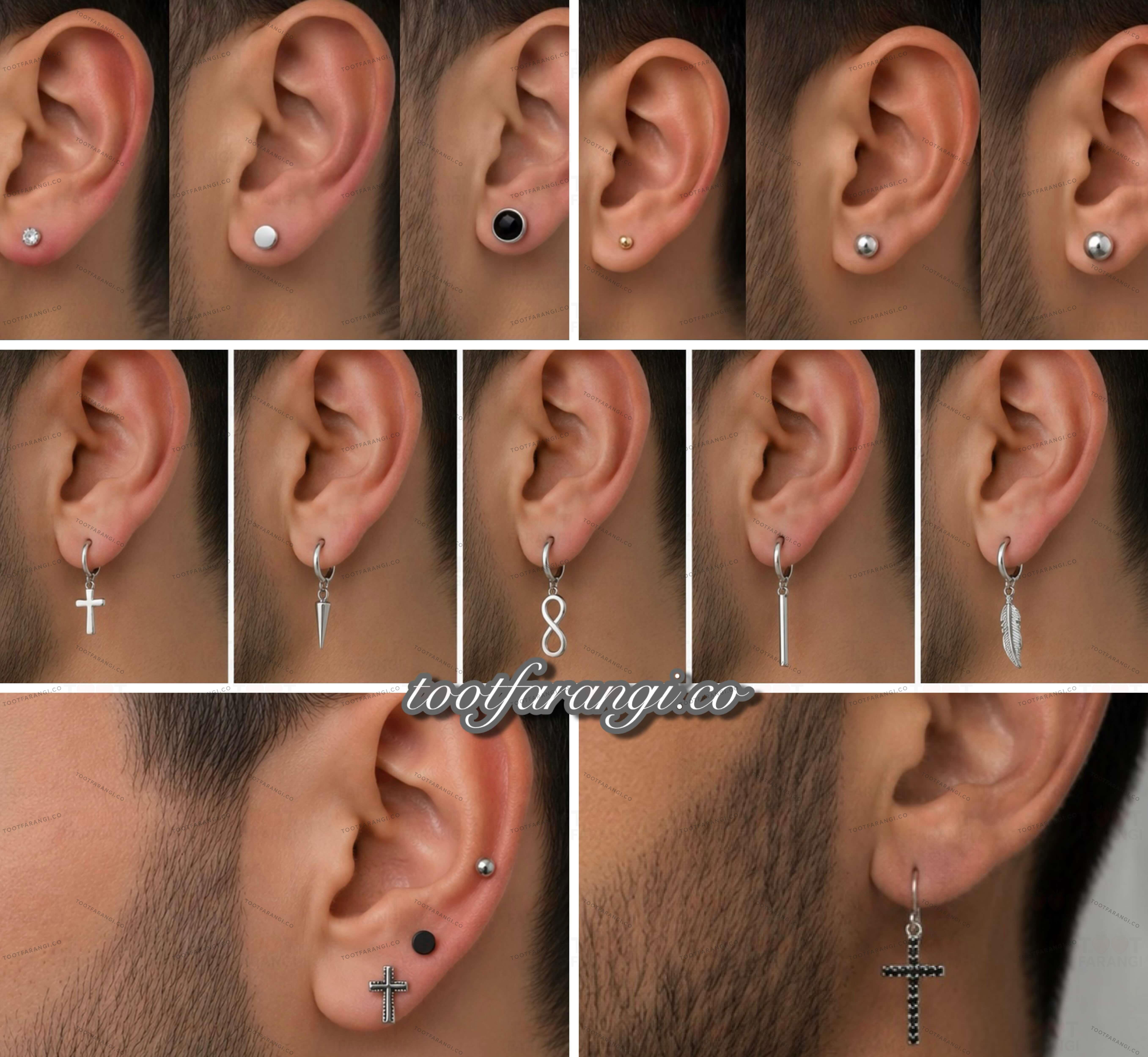 گوشواره مردانه برند SIX 